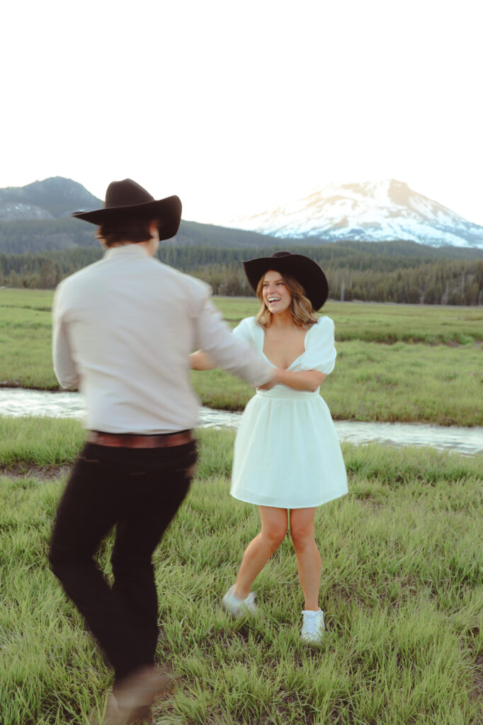 Couple swing dancing